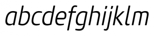 Core Sans M 37 Cn Light Italic Font LOWERCASE