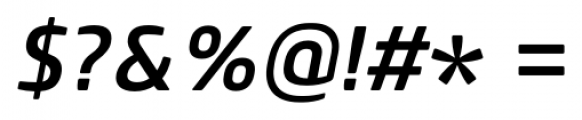 Core Sans M SC 55 Medium Italic Font OTHER CHARS