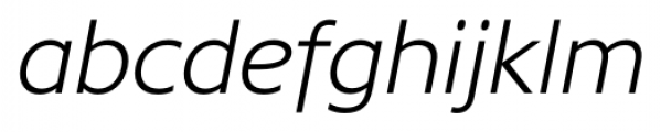 Core Sans N 35 Light Italic Font LOWERCASE