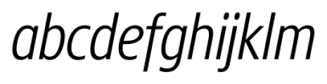 Core Sans N 37 Cn Light Italic Font LOWERCASE