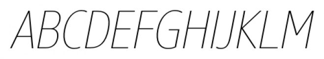 Core Sans N SC 17 Cn Thin Italic Font UPPERCASE