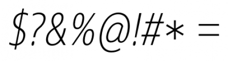 Core Sans N SC 27 Cn ExtraLight Italic Font OTHER CHARS