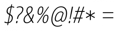 Core Sans NR 27 Cn ExtraLt Italic Font OTHER CHARS