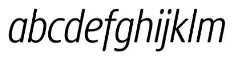Core Sans NR 37 Cn Light Italic Font LOWERCASE