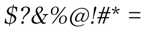 Core Serif N 25 Light Italic Font OTHER CHARS