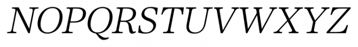 Core Serif N 25 Light Italic Font UPPERCASE