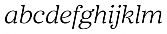 Core Serif N 25 Light Italic Font LOWERCASE