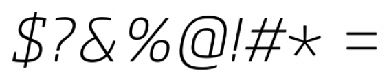 Core Slab M 25 ExtraLight Italic Font OTHER CHARS