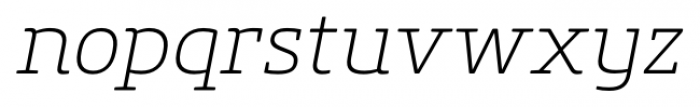 Core Slab M 25 ExtraLight Italic Font LOWERCASE