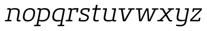 Core Slab M 35 Light Italic Font LOWERCASE