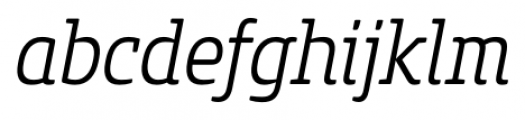 Core Slab M 37 Cn Light Italic Font LOWERCASE