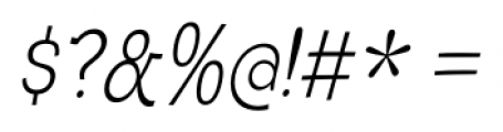 Cornpile Light Italic Font OTHER CHARS