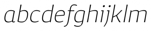 Corpo Sans Ultra Light Italic Font LOWERCASE