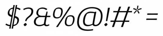 Corpo Serif Light Italic Font OTHER CHARS
