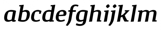 Corpo Serif Semi Bold Italic Font LOWERCASE