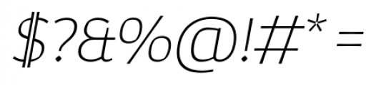 Corpo Serif Ultra Light Italic Font OTHER CHARS