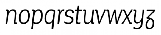 Corporative Condensed Alt Book Italic Font LOWERCASE