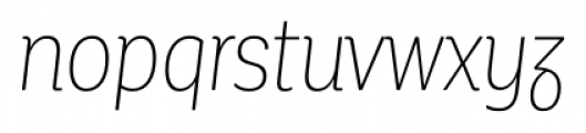 Corporative Condensed Alt Thin Italic Font LOWERCASE