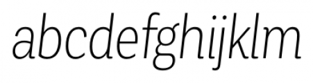 Corporative Condensed Light Italic Font LOWERCASE