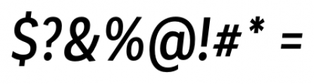 Corporative Condensed Medium Italic Font OTHER CHARS