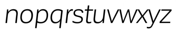 Corporative Sans Book Italic Font LOWERCASE