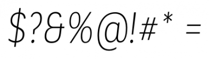 Corporative Sans Condensed Alt Light Italic Font OTHER CHARS