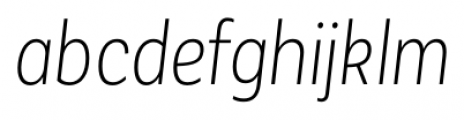 Corporative Sans Condensed Alt Light Italic Font LOWERCASE