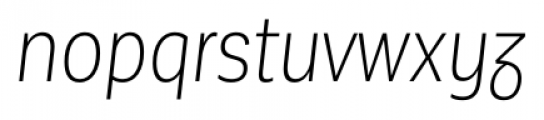 Corporative Sans Condensed Alt Light Italic Font LOWERCASE