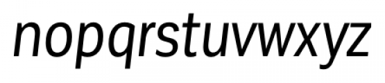 Corporative Sans Condensed Italic Font LOWERCASE