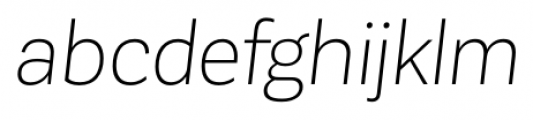 Corporative Sans Light Italic Font LOWERCASE