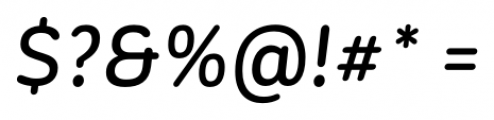 Corporative Sans Rounded Alt Medium Italic Font OTHER CHARS