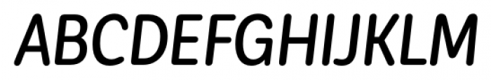 Corporative Sans Rounded Condensed Medium Italic Font UPPERCASE