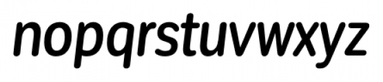 Corporative Sans Rounded Condensed Medium Italic Font LOWERCASE