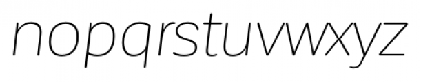 Corporative Sans Rounded Thin Italic Font LOWERCASE