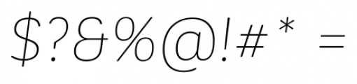 Corporative Soft Alt Thin Italic Font OTHER CHARS