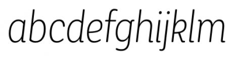 Corporative Soft Condensed Alt Light Italic Font LOWERCASE