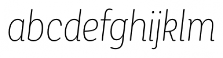 Corporative Soft Condensed Alt Thin Italic Font LOWERCASE