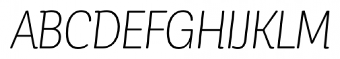 Corporative Soft Condensed Light Italic Font UPPERCASE