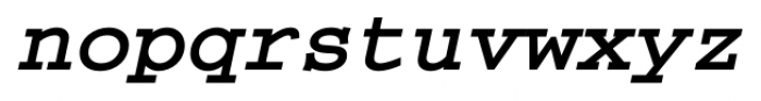 Courier Bold Italic Font LOWERCASE