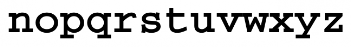 Courier Bold Font LOWERCASE