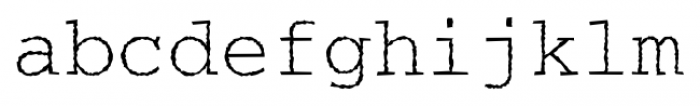Courier Rough Font LOWERCASE