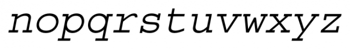 Courier Std Italic Font LOWERCASE