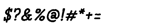 Coastal Notes Bold Slant Font OTHER CHARS