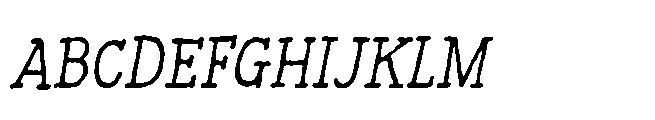 Coastal Notes Light Slant Font UPPERCASE