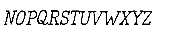 Coastal Notes Light Slant Font UPPERCASE