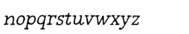 Coastal Notes Light Slant Font LOWERCASE