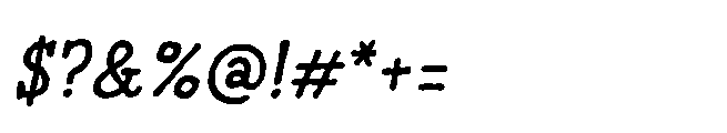Coastal Notes Regular Slant Font OTHER CHARS