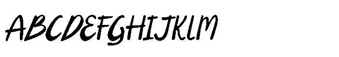 Coastaline Balibo Handed Font UPPERCASE