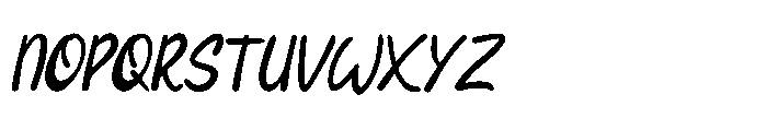 Coastaline Balibo Handed Font UPPERCASE