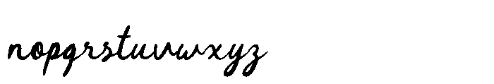 Coastaline Balibo Handed Font LOWERCASE